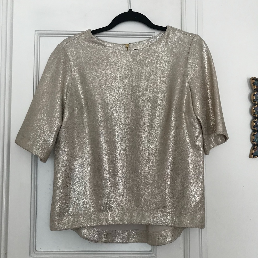 Gold flecked 3/4 sleeve top